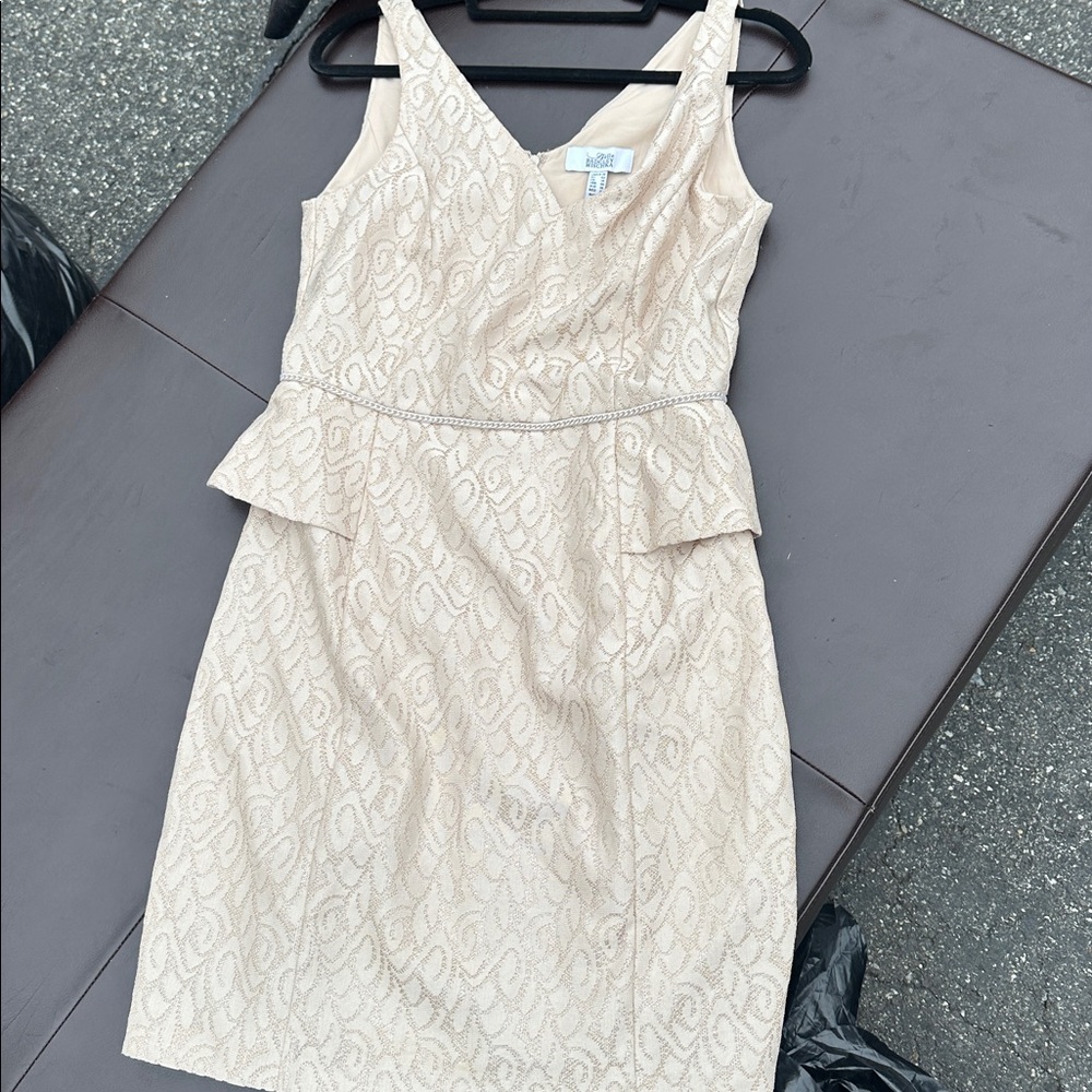 Belle Badgley Mischka | Antique Gold Shimmer Dress
